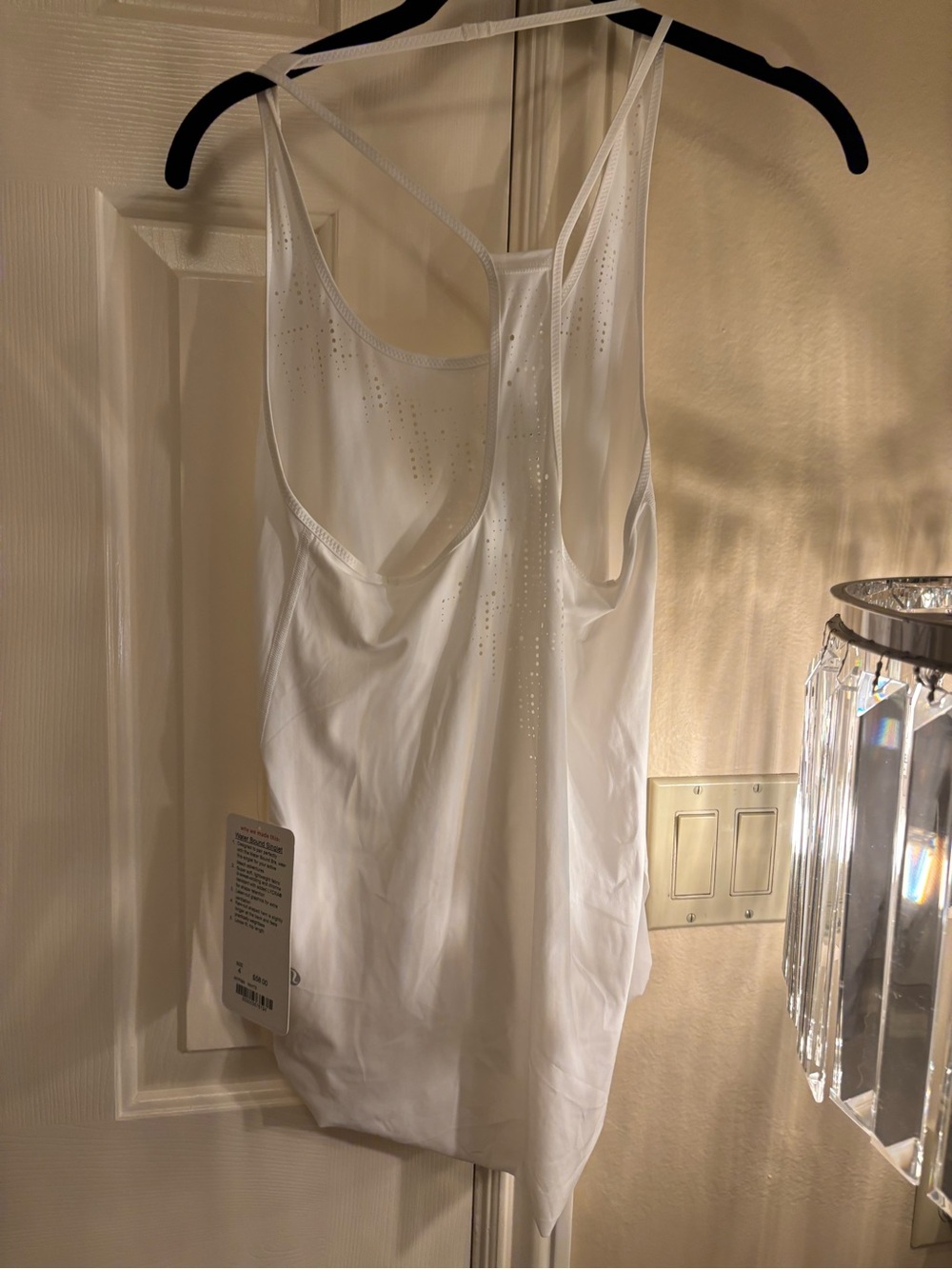 White Sleeveless Chemise with Strappy Back
